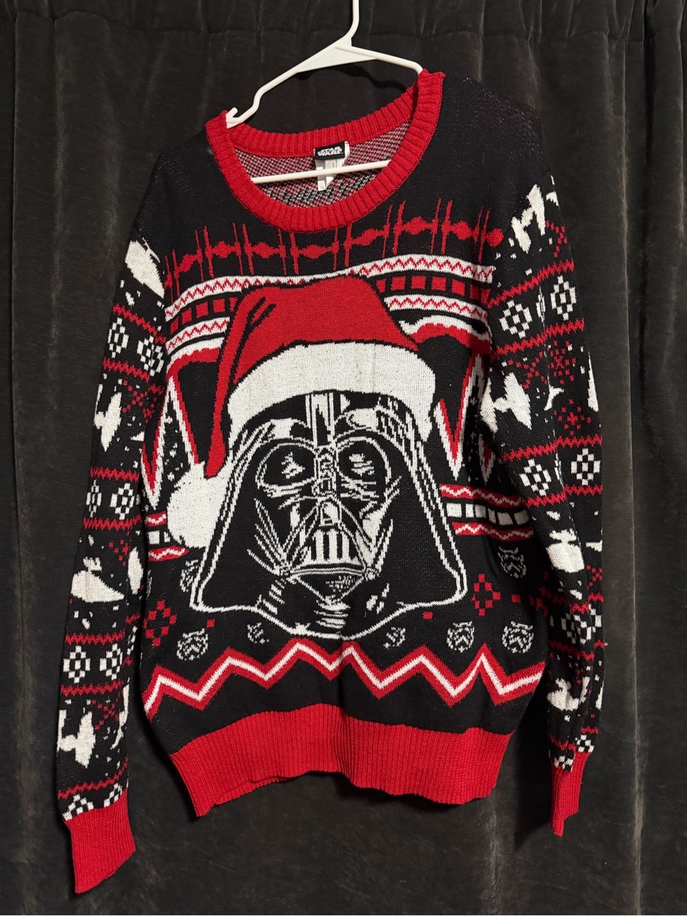 Star Wars Red and Black Knit Crewneck Sweater